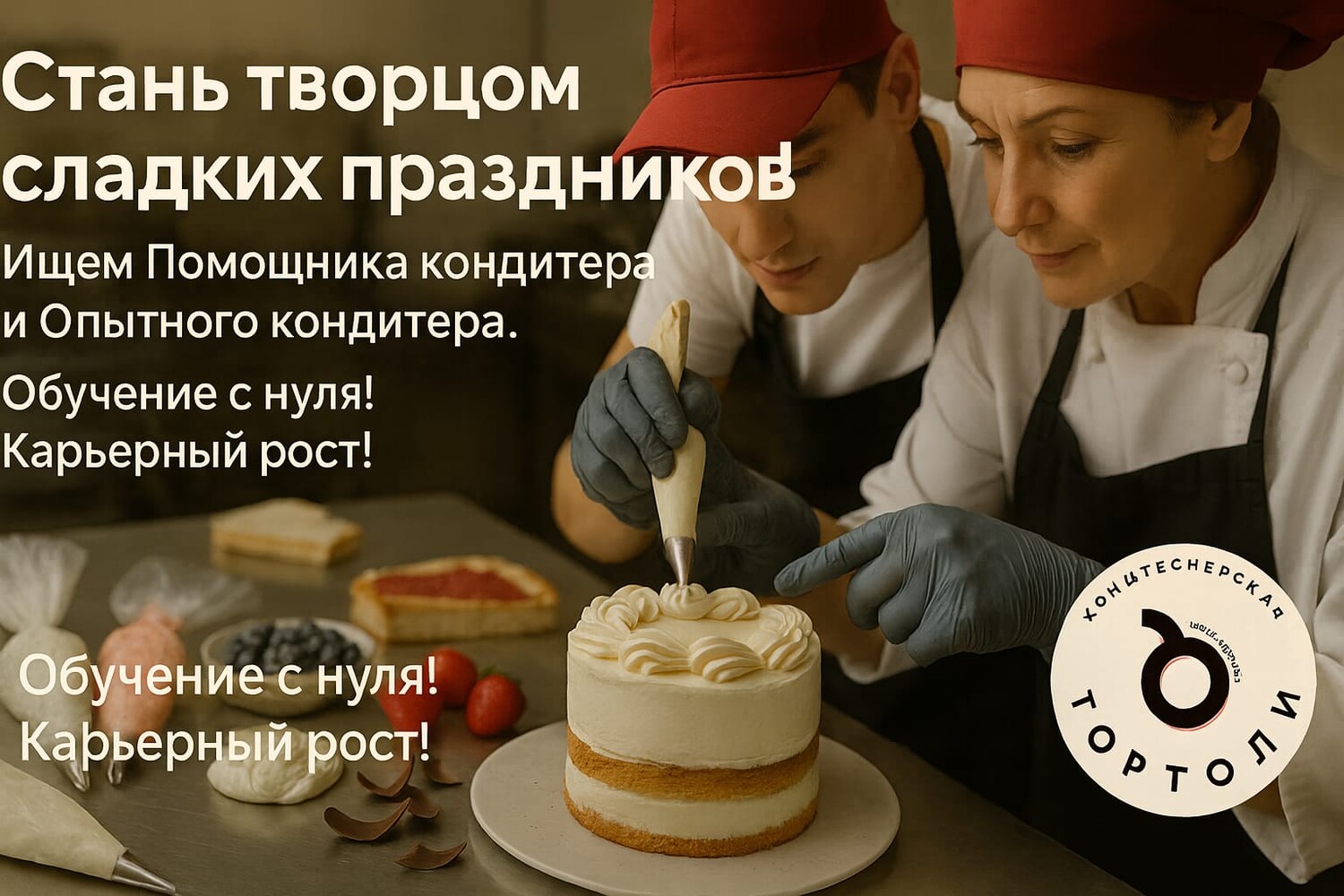 Стань творцом сладких праздников! Кондитерский цех Тортоли